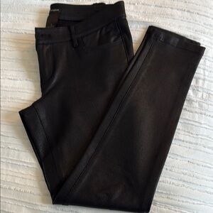 Ann Taylor Black Faux Leather Leggings Size 4